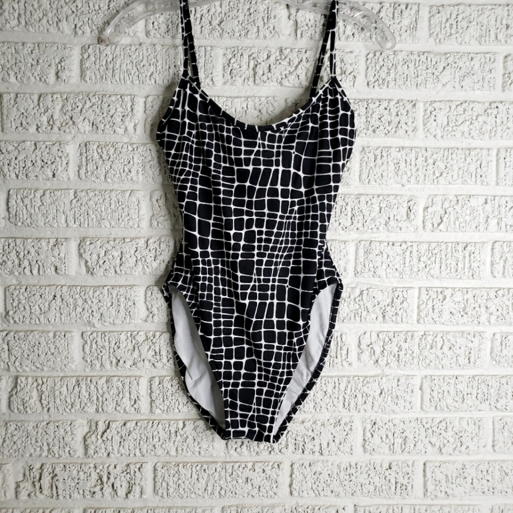 Oscar De La Renta Vintage One Piece Swimsuit - Picture 1 of 5